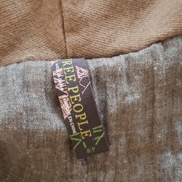 Free People Coffee Tan Cotton Jacket S - Picture 4 of 4